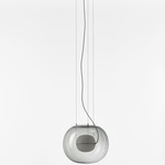 Big One Pendant - White / Transparent Smoke Grey / Opaline Pearl Grey
