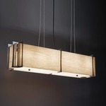 Genesis Linear Pendant - Cast Bronze / Faux Alabaster