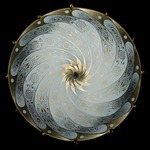 Scudo Saraceno Silk Pendant - Brass / Light Blue Classico
