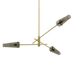 Axis Pendant - Satin Brass / Smoked