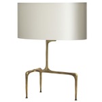 Braque Table Lamp - Antique Brass / Dove Grey Silk