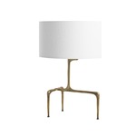 Braque Table Lamp - Antique Brass / White Linen