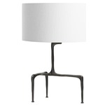 Braque Table Lamp - Bronze / White Linen