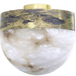 Lucid Ceiling Light Fixture - Oxidized Silvered Brass / Honed Alabaster