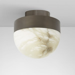 Lucid Ceiling Light Fixture - Bronze / Honed Alabaster