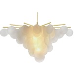 Nimbus Pendant - Satin Brass / White