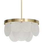 Sasha Pendant - Satin Brass / White