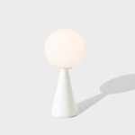 Bilia Mini Table Lamp - White / White Glass