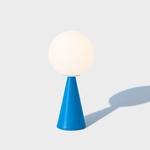 Bilia Mini Table Lamp - Blue / White Glass