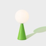Bilia Mini Table Lamp - Green / White Glass