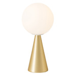 Bilia Table Lamp - Brass / White Glass