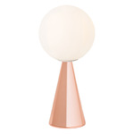 Bilia Table Lamp - Glossy Copper / White Glass