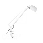Demi Volee Table Lamp with Clamp - White