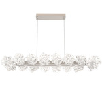 Blossom Linear Pendant - Metallic Beige Silver / Clear