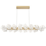 Blossom Linear Pendant - Gilded Brass / Clear