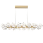 Blossom Linear Chandelier - Gilded Brass / Clear
