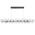Blossom Linear Chandelier - Matte Black / Clear