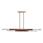 Axis Pivot Linear Chandelier - Oil Rubbed Bronze / Clear Cast Glass