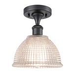 Arietta Semi Flush Ceiling Light - Matte Black / Clear
