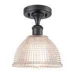 Arietta Semi Flush Ceiling Light - Matte Black / Clear