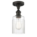 Hadley Semi Flush Ceiling Light - Oil Rubbed Bronze / Clear