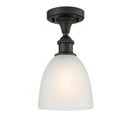 Castile Semi Flush Ceiling Light - Oil Rubbed Bronze / White