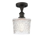 Niagra Semi Flush Ceiling Light - Oil Rubbed Bronze / Clear