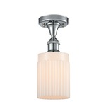 Hadley Semi Flush Ceiling Light - Polished Chrome / Matte White