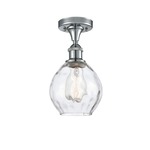 Waverly Semi Flush Ceiling Light - Polished Chrome / Clear