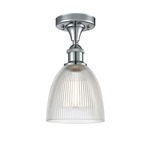 Castile Semi Flush Ceiling Light - Polished Chrome / Clear