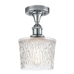 Niagra Semi Flush Ceiling Light - Polished Chrome / Clear