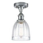 Brookfield Semi Flush Ceiling Light - Polished Chrome / Clear