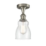 Ellery Semi Flush Ceiling Light - Brushed Satin Nickel / Clear Seedy