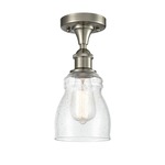 Ellery Semi Flush Ceiling Light - Brushed Satin Nickel / Clear Seedy