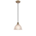 Arietta Cord Hung Mini Pendant - Brushed Brass / Clear