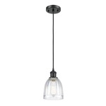 Brookfield Pendant - Matte Black / Clear