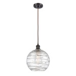 Deco Swirl Pendant - Oil Rubbed Bronze / Clear