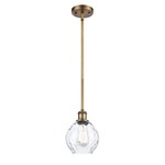 Waverly Pendant - Brushed Brass / Clear