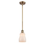 Ellery Pendant - Brushed Brass / White