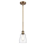 Ellery Pendant - Brushed Brass / Clear