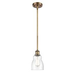 Ellery Pendant - Brushed Brass / Clear Seedy