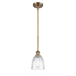 Brookfield Pendant - Brushed Brass / Clear
