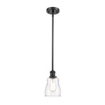 Ellery Pendant - Matte Black / Clear