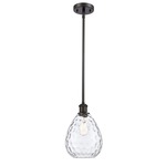 Waverly Teardrop Stem Hung Pendant - Oil Rubbed Bronze / Clear