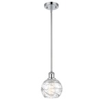 Ballston Deco Swirl Pendant - Polished Chrome / Clear