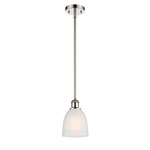 Brookfield Pendant - Polished Nickel / White