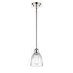 Brookfield Pendant - Polished Nickel / Clear