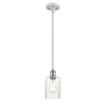 Hadley Pendant - White / Polished Chrome / Clear