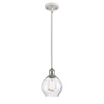 Waverly Pendant - White / Polished Chrome / Clear