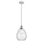 Waverly Pendant - White / Polished Chrome / Clear